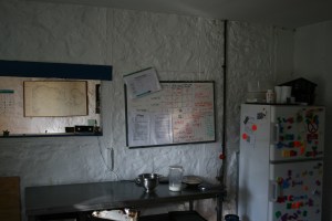 The hatch with the dining room through to the other side.