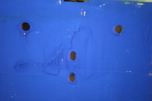 My peepholes in the window.  They help give a tank like feeling.